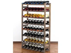 PROREGAL Weinregal Pinotwine HxBxT 118 x 72 x 25 cm 56 Flaschen Massives Kiefernholz Braun Geölt