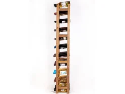 PROREGAL Weinregal Pinotwine HxBxT 166 x 43,4 x 25 cm 44 Flaschen Massives Kiefernholz Braun Geölt