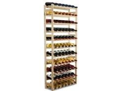 PROREGAL Weinregal Pinotwine HxBxT 166 x 72 x 25 cm 77 Flaschen Massives Kiefernholz Natur Unbehandelt