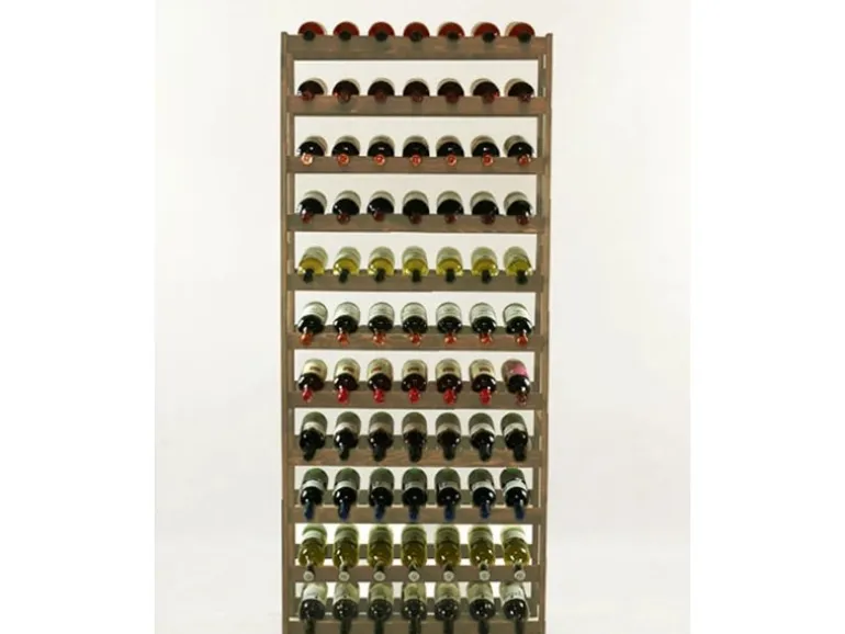 PROREGAL Weinregal Pinotwine HxBxT 166 x 72 x 25 cm 77 Flaschen Massives Kiefernholz Braun Geölt