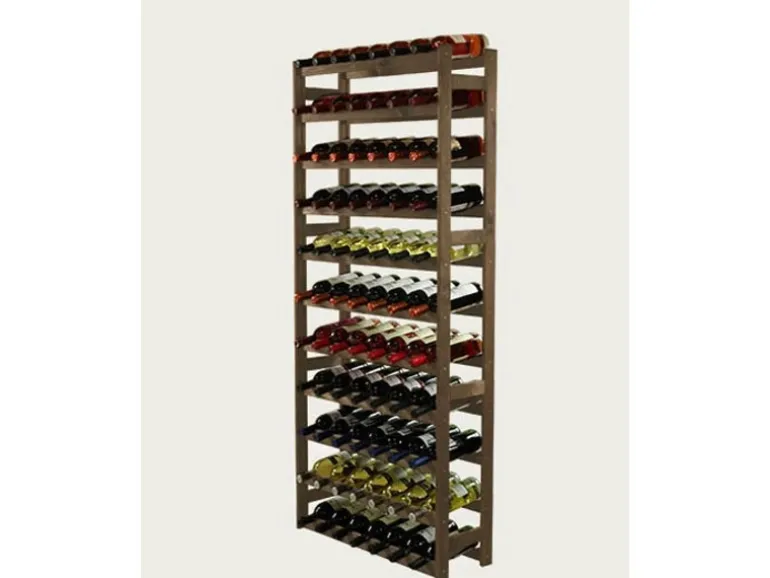 PROREGAL Weinregal Pinotwine HxBxT 166 x 72 x 25 cm 77 Flaschen Massives Kiefernholz Braun Geölt