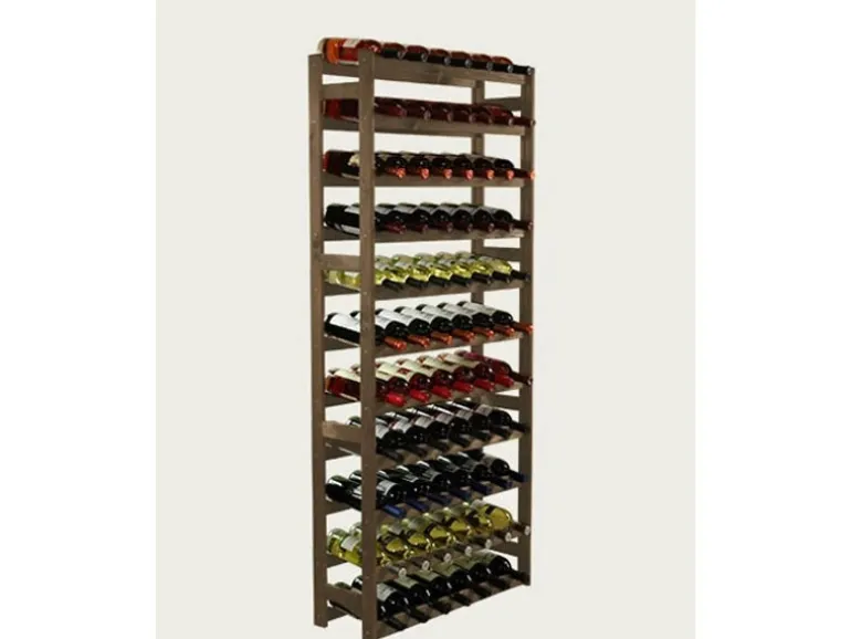 PROREGAL Weinregal Pinotwine HxBxT 166 x 72 x 25 cm 77 Flaschen Massives Kiefernholz Braun Geölt