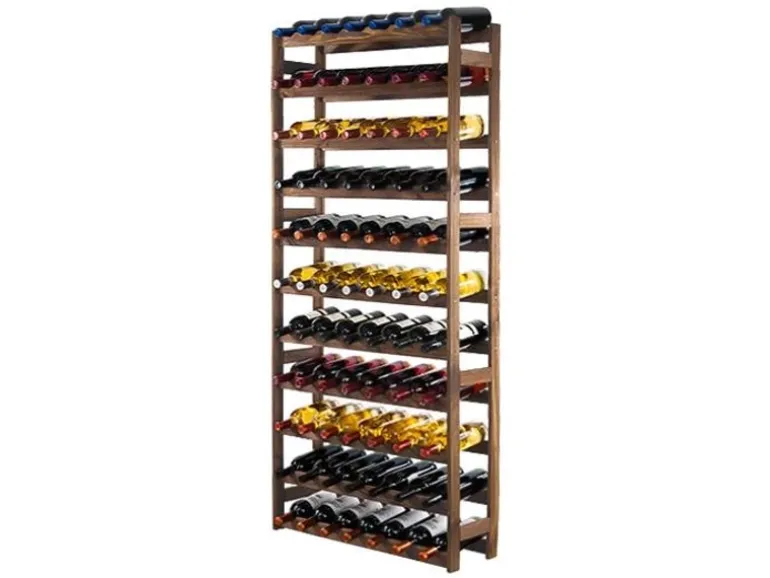 PROREGAL Weinregal Pinotwine HxBxT 166 x 72 x 25 cm 77 Flaschen Massives Kiefernholz Braun Geölt