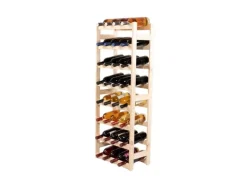 PROREGAL Weinregal Pinotwine HxBxT 166 x 43,4 x 25 cm 44 Flaschen Massives Kiefernholz Natur unbehandelt
