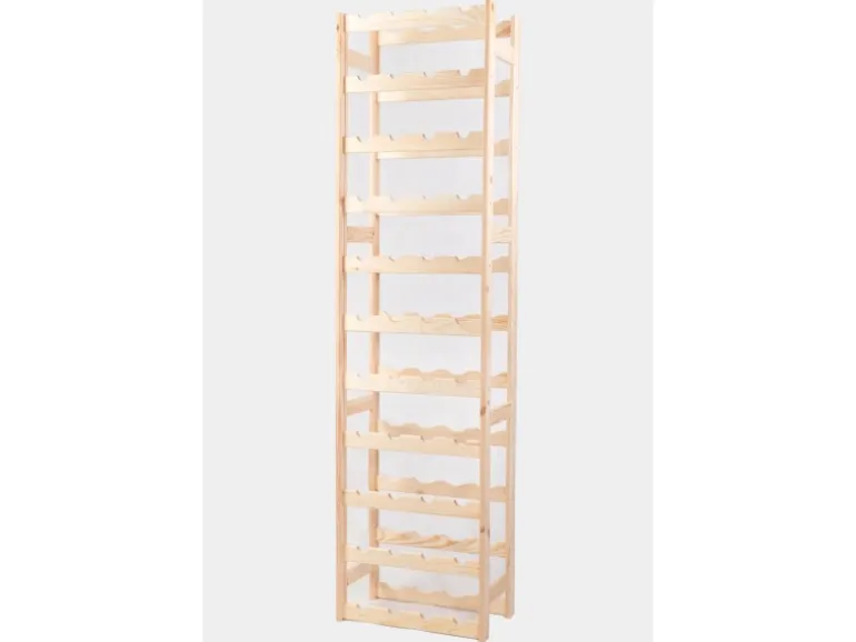 PROREGAL Weinregal Pinotwine HxBxT 166 x 43,4 x 25 cm 44 Flaschen Massives Kiefernholz Natur unbehandelt
