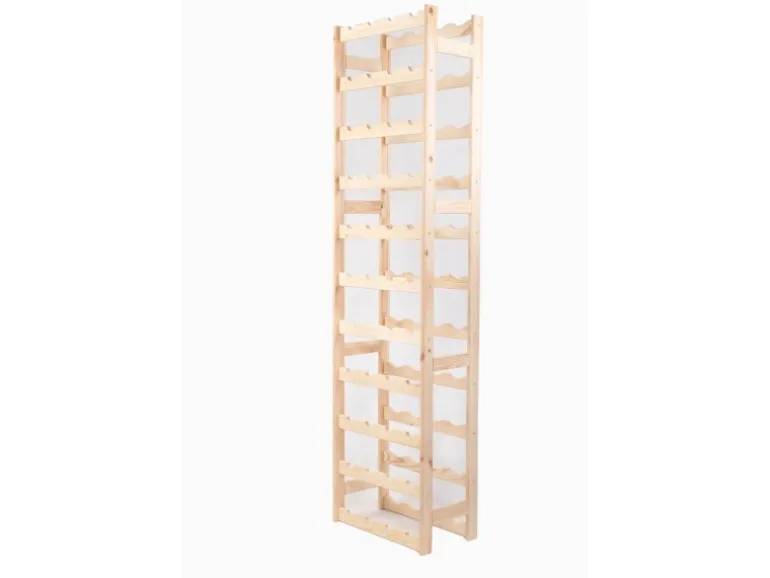 PROREGAL Weinregal Pinotwine HxBxT 166 x 43,4 x 25 cm 44 Flaschen Massives Kiefernholz Natur unbehandelt