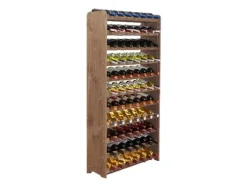 PROREGAL Weinregal Pinotwine C HxBxT 138,4 x 72,8 x 26,5 cm 77 Flaschen Massives Kiefernholz Braun Geölt