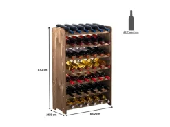 PROREGAL Weinregal Pinotwine C HxBxT 87,2 x 63,2 x 26,5 cm 42 Flaschen Massives Kiefernholz Braun Geölt