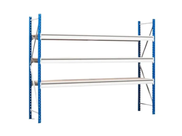 PROREGAL Weitspannregal Maximus Pro Grundregal HxBxT 250 x 260 x 50 cm 2 Ebenen Spanplatten Fachboden Fachlast 490 kg Lichtblau & Lichtgrau