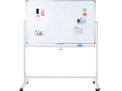 Proregal Whiteboard HxBxT 186x160x50 cm Mobil Rollbar Inkl. Zubehör Magnettafel Memoboard Pinnwand