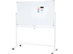 Proregal Whiteboard HxBxT 186x160x50 cm Mobil Rollbar Inkl. Zubehör Magnettafel Memoboard Pinnwand