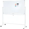 Proregal Whiteboard HxBxT 186x186x56 cm Mobil Rollbar Inkl. Zubehör Magnettafel Memoboard Pinnwand