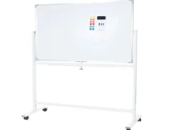 Proregal Whiteboard HxBxT 186x186x56 cm Mobil Rollbar Inkl. Zubehör Magnettafel Memoboard Pinnwand