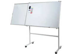 Proregal Whiteboard HxBxT 167x186x57 cm Mobil Rollbar Inkl. Zubehör Mit Ausziehbarer Tafel Magnettafel Memoboard Pinnwand