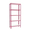 PROREGAL Wohnregal Living Koala Wood mit 5 Fachböden HxBxT 180 x 100 x 30 cm Fachlast 150 kg Rosa/Weiß