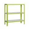 PROREGAL Wohnregal Living Koala Metal mit 3 Fachböden HxBxT 90 x 80 x 30 cm Fachlast 150 kg Grün/Weiß