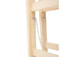 PROREGAL Wood Double Giraffe Holz-Sprossen-Stehleiter mit Sicherheitskette 2 x 6 Sprossen 192 cm Hoch Trittleiter Bockleiter Sprossen-Doppellleiter