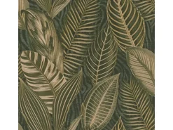Rasch Vliestapete African Queen III Blätter Dunkelgrün 10,05 x 0,53 m