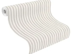 Rasch Vliestapete Bambino XIX 252767 Streifen Hellgrau 10,05 m x 0,53 m