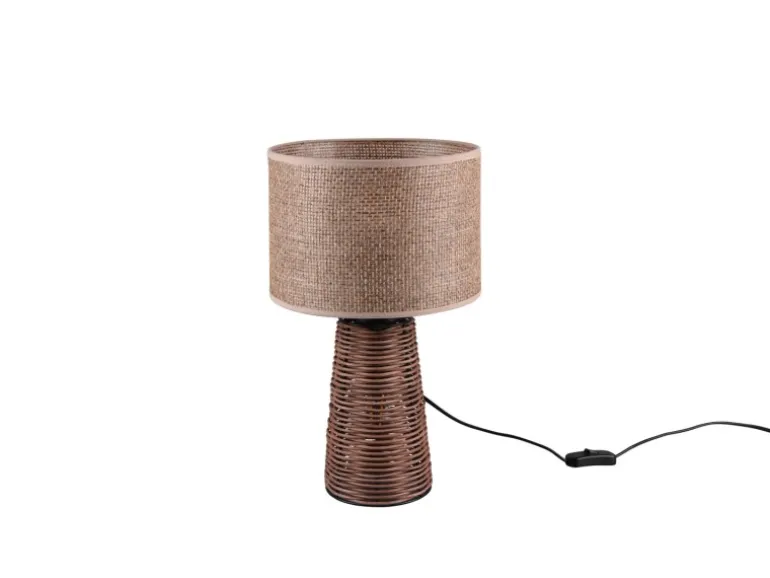 Reality Design-Tischleuchte Straw 1-flammig Braun 24 cm x 24 cm