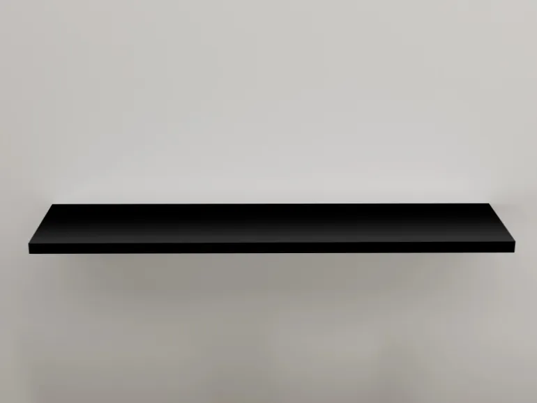 Regalboden aus Melaminbeschichteter Spanplatte 120 cm x 20 cm x 1,6 cm Schwarz