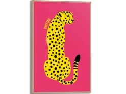 Reinders Gerahmtes Bild Cheetah Man Cave 30 cm x 20 cm Gelb