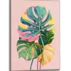 Reinders Gerahmtes Bild Colourful Leafs für Wohnzimmer 70 cm x 50 cm Mehrfarbig