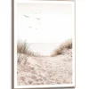 Reinders Gerahmtes Bild Dünen für Wohnzimmer 70 cm x 50 cm Beige