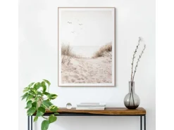 Reinders Gerahmtes Bild Dünen für Wohnzimmer 70 cm x 50 cm Beige