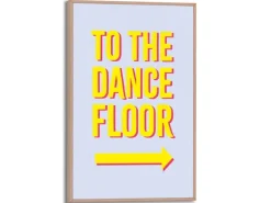 Reinders Gerahmtes Bild Dancefloor Man Cave 30 cm x 20 cm Gelb