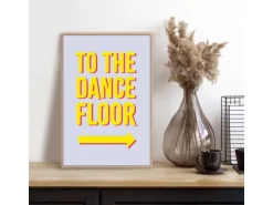 Reinders Gerahmtes Bild Dancefloor Man Cave 30 cm x 20 cm Gelb