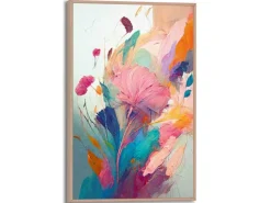 Reinders Gerahmtes Bild Farbenfrohe Blumen für Wohnzimmer 30 x 20 cm Mehrfarbig