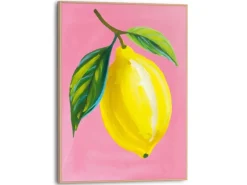 Reinders Gerahmtes Bild Juicy Lemon für Küche 40 cm x 30 cm Gelb