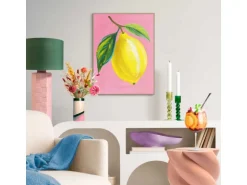 Reinders Gerahmtes Bild Juicy Lemon für Küche 40 cm x 30 cm Gelb