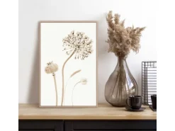 Reinders Gerahmtes Bild Trockenblumen für Wohnzimmer 30 cm x 20 cm Beige