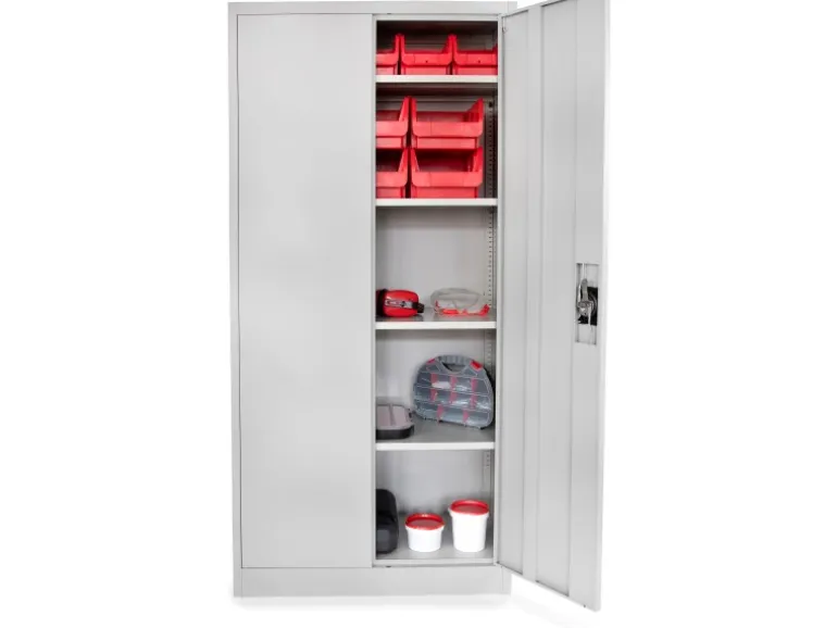 Rikta Metallschrank 2-türig (B x T x H) 80 x 40 x 168 cm RAL 7035 Lichtgrau