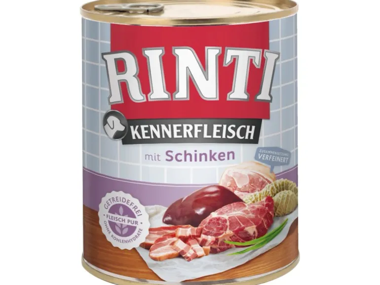 Rinti Hunde-Nassfutter Kennerfleisch Schinken 800 g