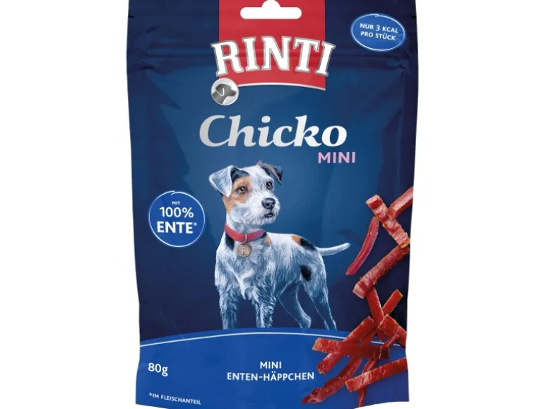Rinti Hunde-Natursnacks Chicko Mini Enten-Häppchen 80 g