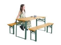 roba Kinderpartygarnitur Natur mit Bankkissen aus FSC-zertifiziertem Holz
