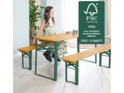 roba Kinderpartygarnitur Natur mit Bankkissen aus FSC-zertifiziertem Holz