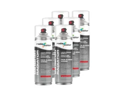 RodaColor Heizkörperspray Sprühlack 400ml NCS S 0500 Weiss 6er Set