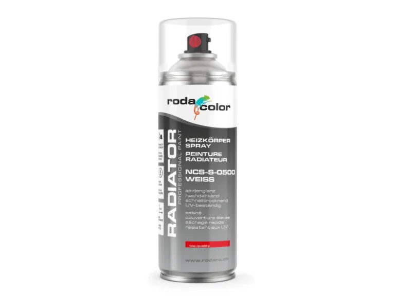 RodaColor Heizkörperspray Sprühlack 400ml NCS S 0500 Weiss