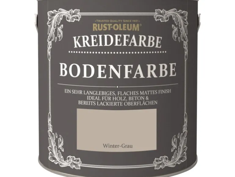 Rust-Oleum Kreide-Bodenfarbe Winter-Grau 2,5 l