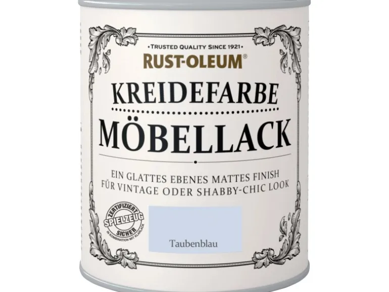 Rust-Oleum Kreidefarbe Möbellack Taubenblau Matt 125 ml