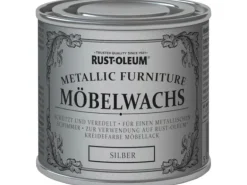 Rust-Oleum Kreidefarbe-Möbelwachs-Politur Metallic-Silber 125 ml
