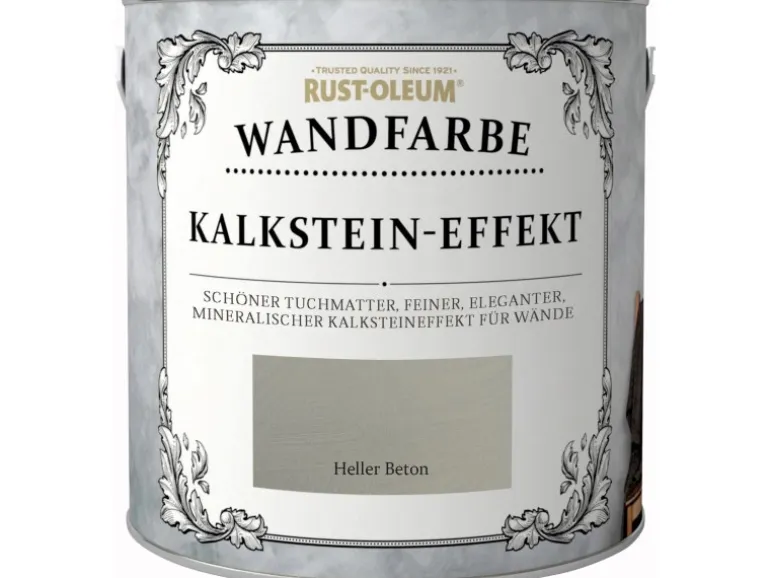 Rust-Oleum Wandfarbe Kalkstein-Effekt Heller Beton 2,5 l