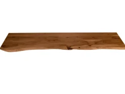 SAM Holzplatte Arya mit Echter Baumkante Einseitig 140 x 30 cm Akazienholz Nussbaum