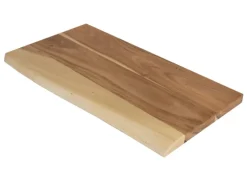 SAM Holzplatte Arya mit Echter Baumkante Einseitig 60 x 30 cm Akazienholz Natur