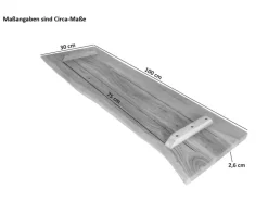 SAM Holzplatte Arya mit Echter Baumkante Einseitig 100 x 30 cm Akazienholz Natur