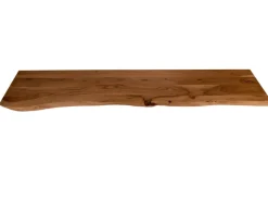 SAM Holzplatte Arya mit Echter Baumkante Einseitig 120 x 30 cm Akazienholz Nussbaum